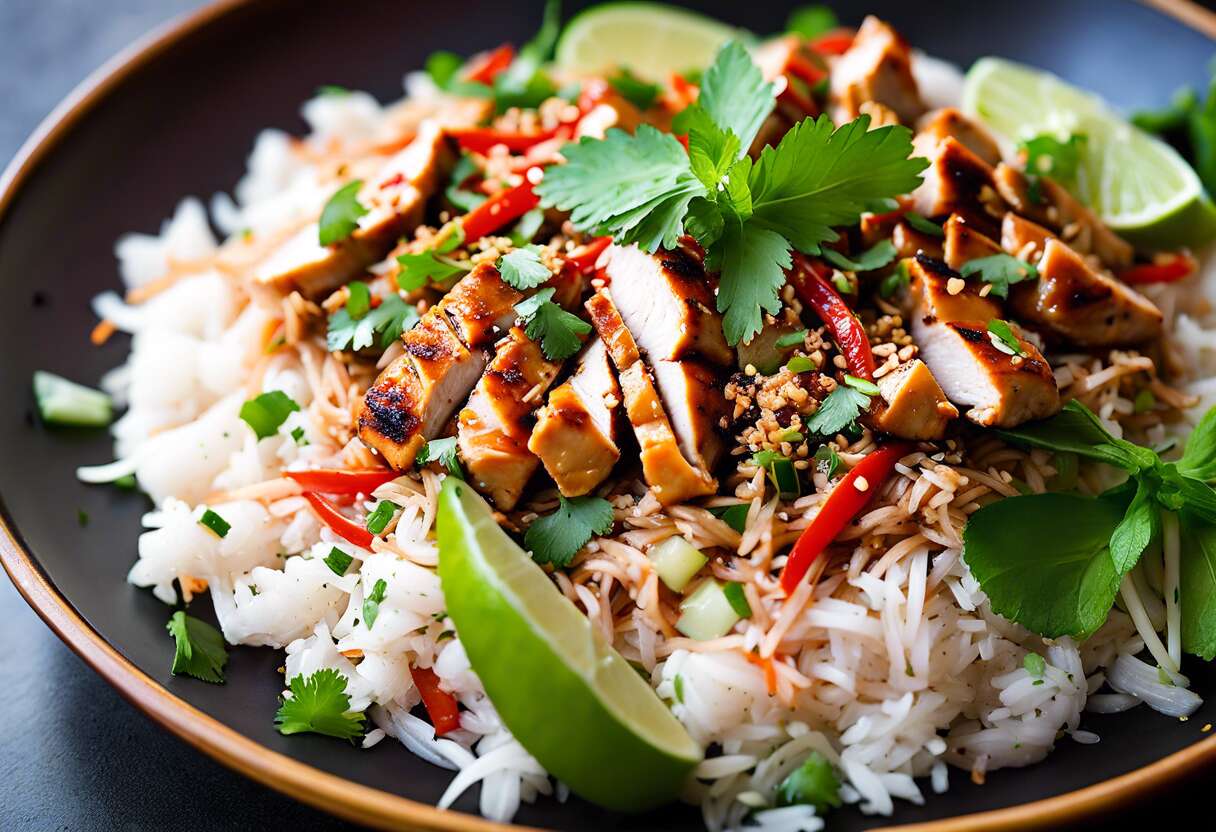 Recette de salade de poulet thaï Laab Kai : saveurs exotiques au menu