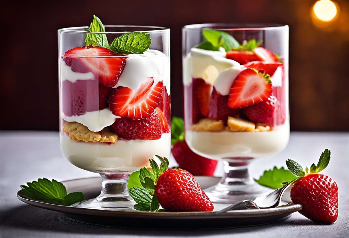 Recette facile de verrine aux fraises et au yaourt : un dessert frais et léger